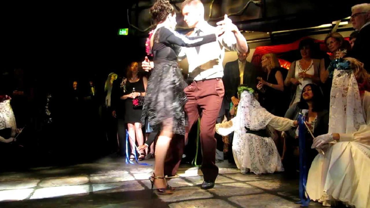 Lady of Death tangos with The Man at Day of the Dead Gala at Live Arts in 2012